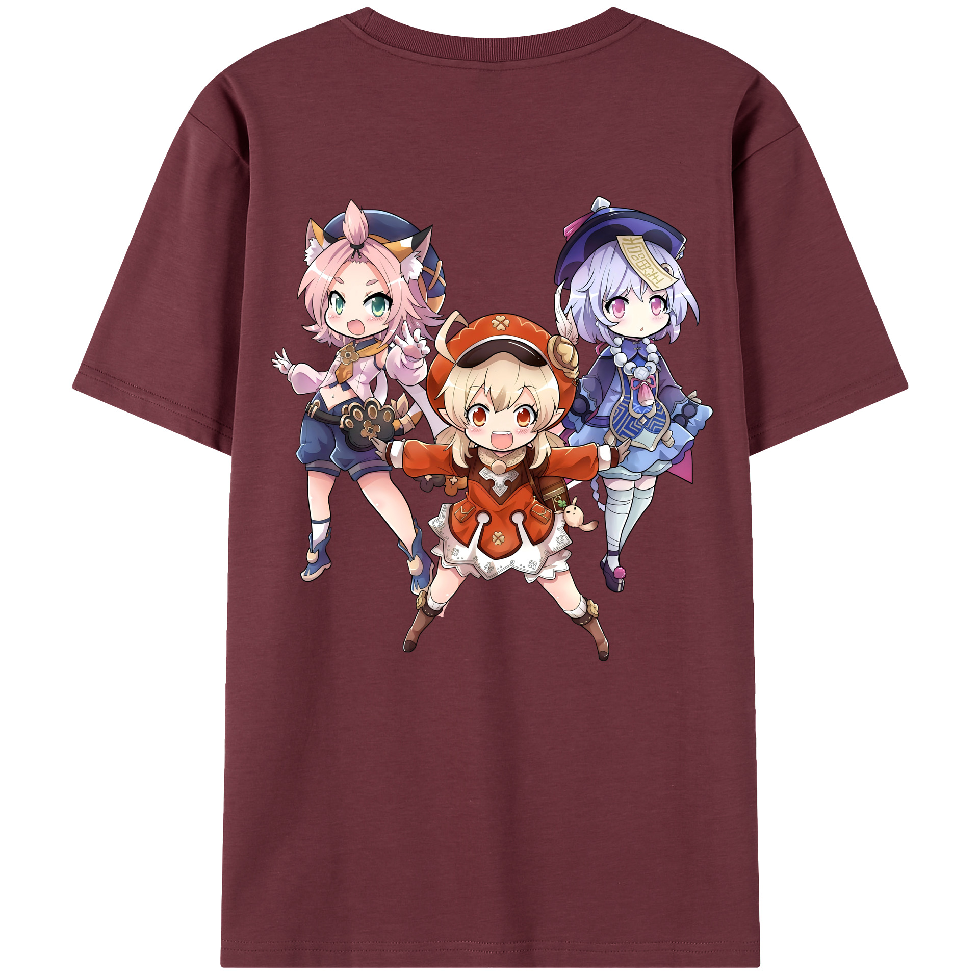 げんし神 七七 なな  genshin Nana 綿100％半袖Tシャツ（背面プリント）